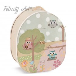 Κουτί Βαπτιστικών με Θέμα Κουκουβάγια