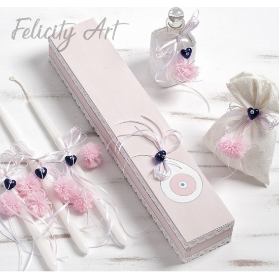 Σετ Βάπτισης με Θέμα "Ματάκι" Σετ Βάπτισης με Θέμα "Ματάκι"