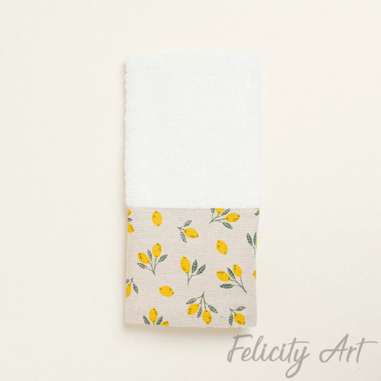 Μπομπονιέρα Βάπτισης  Πετσέτα με Θέμα Λεμονάκια