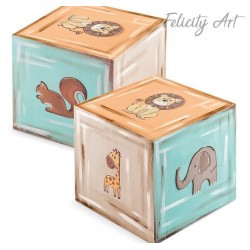 Κουτί Βαπτιστικών Κύβος Παιχνιδόκουτο