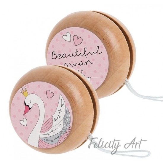 Μπομπονιέρα Βάπτισης Γιο-Γιο με Θέμα Κύκνος