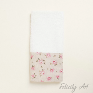 Μπομπονιέρα Βάπτισης Πετσέτα με Θέμα Λουλούδια Μπομπονιέρα Βάπτισης Πετσέτα με Θέμα Λουλούδια