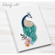 Βιβλίο Ευχών με Θέμα Παγώνι