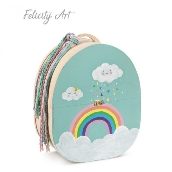 Σετ Βάπτισης για Κορίτσι με Θέμα "Ουράνιο Τόξο"