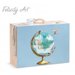 Κουτί Βαπτιστικών Βαλίτσα Ταξίδι στον Κόσμο