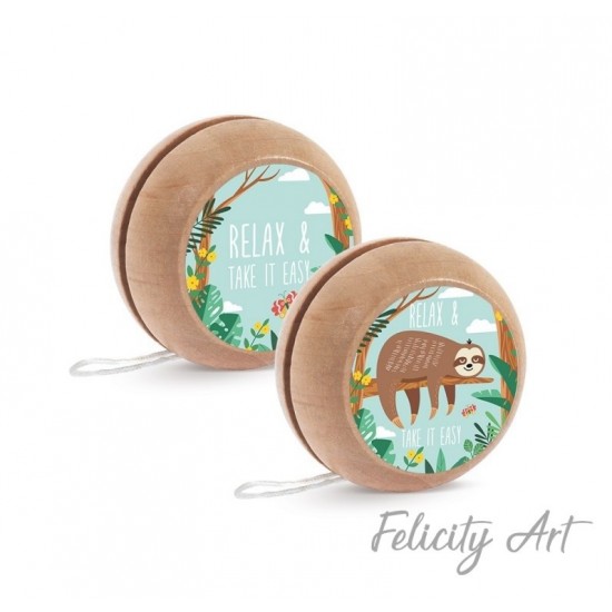 Μπομπονιέρα Βάπτισης Ξύλινο Γιο-Γιο Θέμα Βραδύποδας