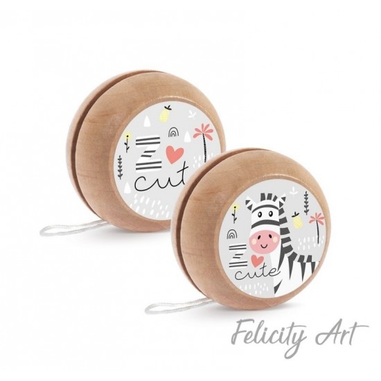 Μπομπονιέρα Βάπτισης Γιο-Γιο με Θέμα Ζέβρα