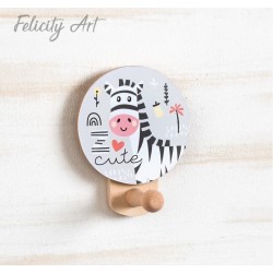 Μπομπονιέρα Βάπτισης Κρεμάστρα τοίχου με  Θέμα Ζέβρα