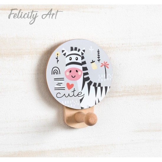 Μπομπονιέρα Βάπτισης Κρεμάστρα τοίχου με  Θέμα Ζέβρα