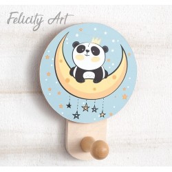 Μπομπονιέρα Βάπτισης Κρεμάστρα τοίχου με  Θέμα Panda