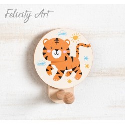 Μπομπονιέρα Βάπτισης Κρεμάστρα τοίχου με  Θέμα Τίγρης