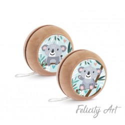 Μπομπονιέρα Βάπτισης Ξύλινο Γιο-Γιο Θέμα Κοάλα