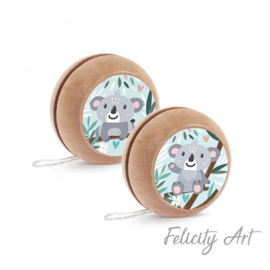 Μπομπονιέρα Βάπτισης Ξύλινο Γιο-Γιο Θέμα Κοάλα