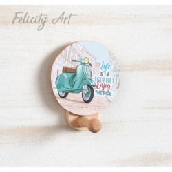 Μπομπονιέρα Βάπτισης Κρεμάστρα τοίχου με  Θέμα Βέσπα
