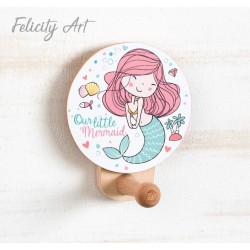 Μπομπονιέρα Βάπτισης Κρεμάστρα τοίχου με  Θέμα Γοργόνα