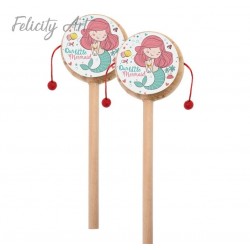 Μπομπονιέρα Βάπτισης Τυμπανάκι με Θέμα Γοργόνα