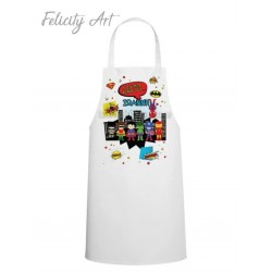 Ποδιά Νονού - Νονάς με Θέμα " Super Heroes "