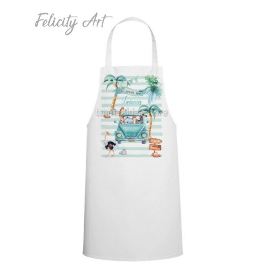 Ποδιά Νονού - Νονάς με Θέμα " Ζωάκια της Ζούγκλας "