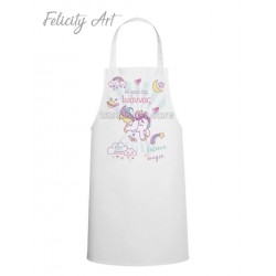 Ποδιά Νονού - Νονάς με Θέμα Μονόκερος  PK102