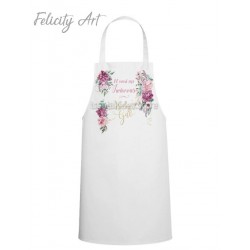 Ποδιά Νονού - Νονάς με Θέμα Λουλούδια PK114