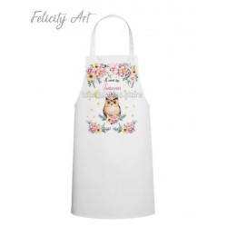 Ποδιά Νονού - Νονάς με Θέμα Κουκουβάγια PK118