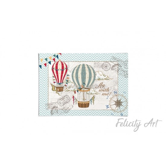 Σουπλά Βάπτισης με Θέμα Αερόστατο