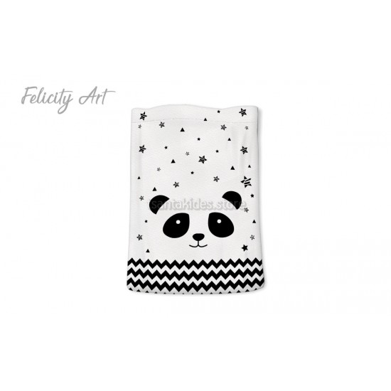 Μπομπονιέρα Βάπτισης Υφασμάτινο Πουγκί με Θέμα "Panda"