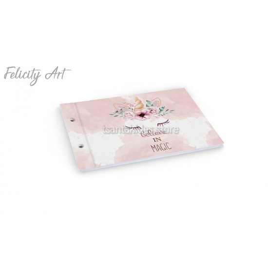 Βιβλίο Ευχών με Θέμα Μονόκερος TS144B Βιβλίο Ευχών με Θέμα Μονόκερος TS144B