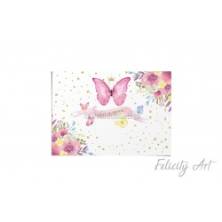 Σουπλά Βάπτισης με Θέμα Πεταλούδα