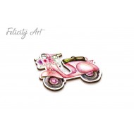 Ξύλινη κρεμαστή Μπομπονιέρα Βάπτισης με Print Βέσπα Ξύλινη κρεμαστή Μπομπονιέρα Βάπτισης με Print Βέσπα