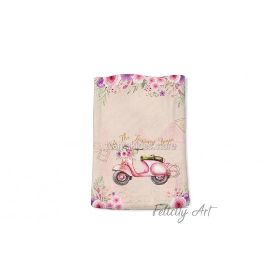 Μπομπονιέρα Βάπτισης Υφασμάτινο Πουγκί με Θέμα " Βέσπα"