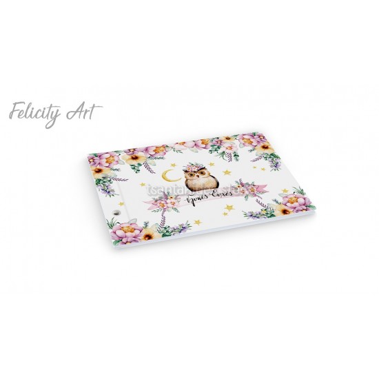 Βιβλίο Ευχών με Θέμα Κουκουβάγια TS192B