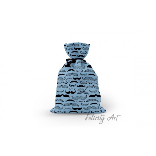 Μπομπονιέρα Βάπτισης Υφασμάτινο Πουγκί με Θέμα "Μικρός Κύριος"