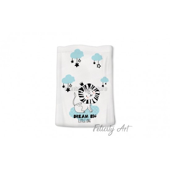 Μπομπονιέρα Βάπτισης Υφασμάτινο Πουγκί με Θέμα "Λιοντάρι"