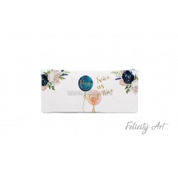 Μπομπονιέρα Βάπτισης για Δίδυμα Υφασμάτινη Κασετίνα 