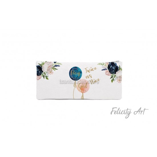 Μπομπονιέρα Βάπτισης για Δίδυμα Υφασμάτινη Κασετίνα Μπομπονιέρα Βάπτισης για Δίδυμα Υφασμάτινη Κασετίνα