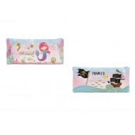 Μπομπονιέρα Βάπτισης για Δίδυμα Υφασμάτινη Κασετίνα 