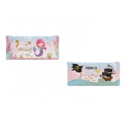 Μπομπονιέρα Βάπτισης για Δίδυμα Υφασμάτινη Κασετίνα 