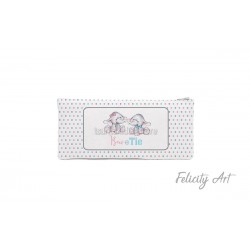 Μπομπονιέρα Βάπτισης για Δίδυμα Υφασμάτινη Κασετίνα 