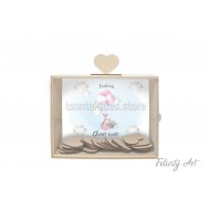 Ξύλινο Κουτί Ευχών με Θεματική Εκτύπωση