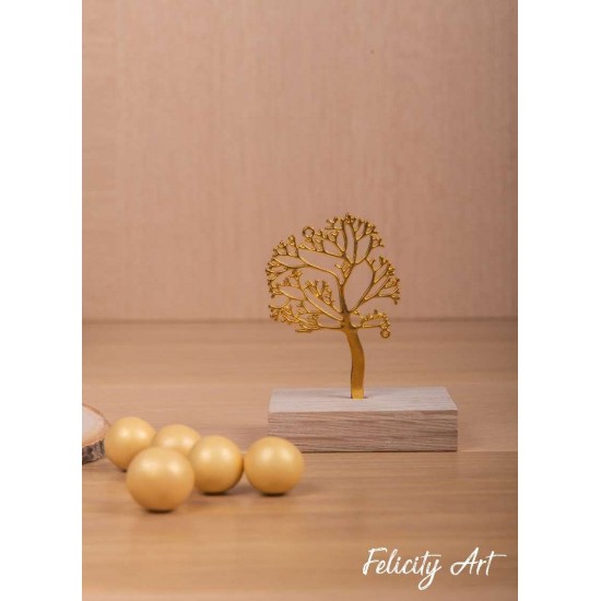 Μπομπονιέρα γάμου Δέντρο Ζωής πάνω σε Βάση από  Φυσικό ξύλο 