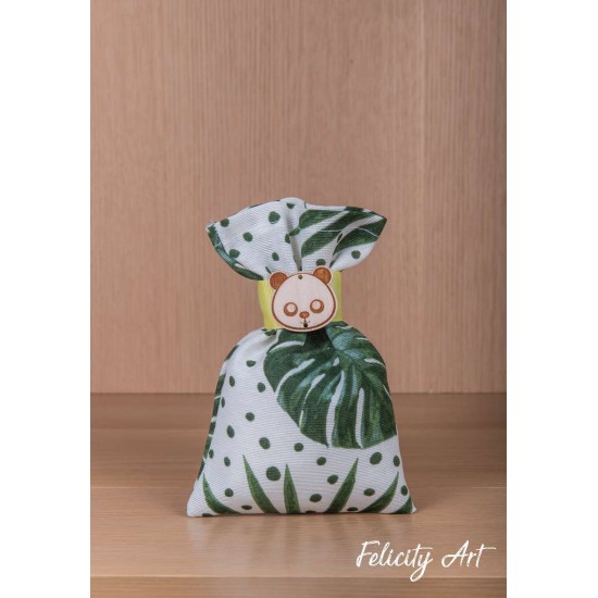 Μπομπονιέρα Βάπτισης  Πουγκί με Θέμα Panda VSK4135