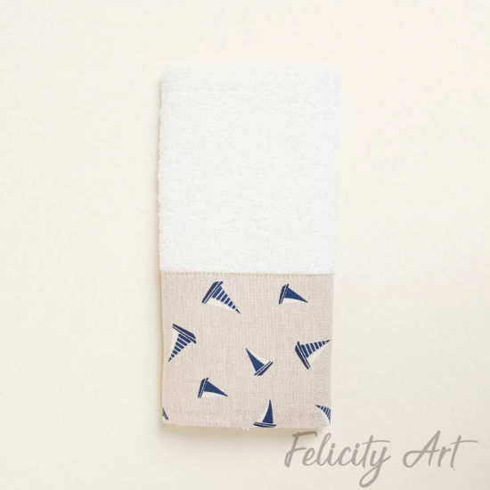 Μπομπονιέρα Βάπτισης  Πετσέτα με Θέμα Ναυτικό