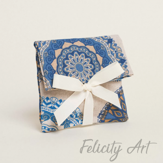  Μπομπονιέρα Βάπτισης Πουγκί με Κορδέλα 