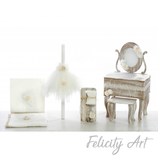 Σετ Βάπτισης με θέμα "Λουλούδια"