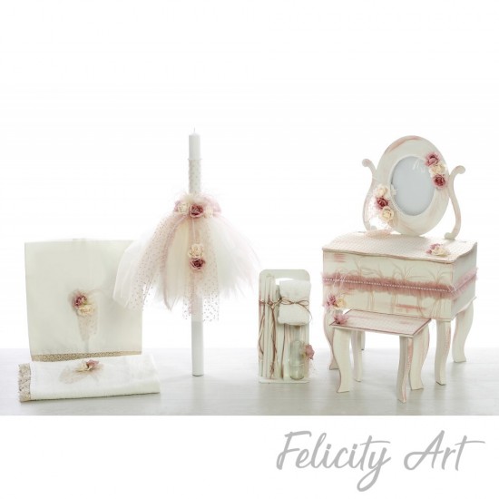 Σετ Βάπτισης με θέμα "Λουλούδια"