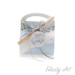  Μπομπονιέρα Βάπτισης Αρωματικό Χώρου με Θέμα Ελεφαντάκι