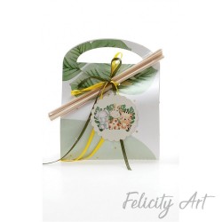  Μπομπονιέρα Βάπτισης Αρωματικό Χώρου με Θέμα Ζωάκια της Ζούγκλας