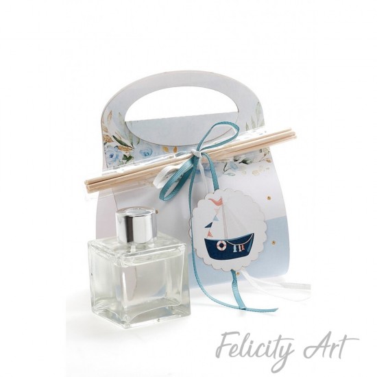  Μπομπονιέρα Βάπτισης Αρωματικό Χώρου με Θέμα το Καραβάκι