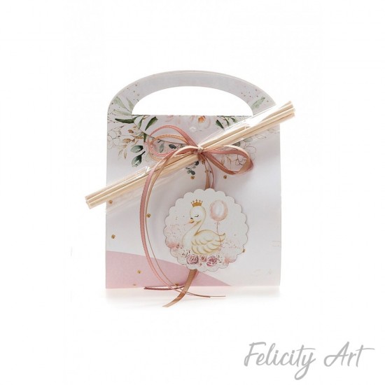 Μπομπονιέρα Βάπτισης Αρωματικό Χώρου με Θέμα Κύκνος Μπομπονιέρα Βάπτισης Αρωματικό Χώρου με Θέμα Κύκνος